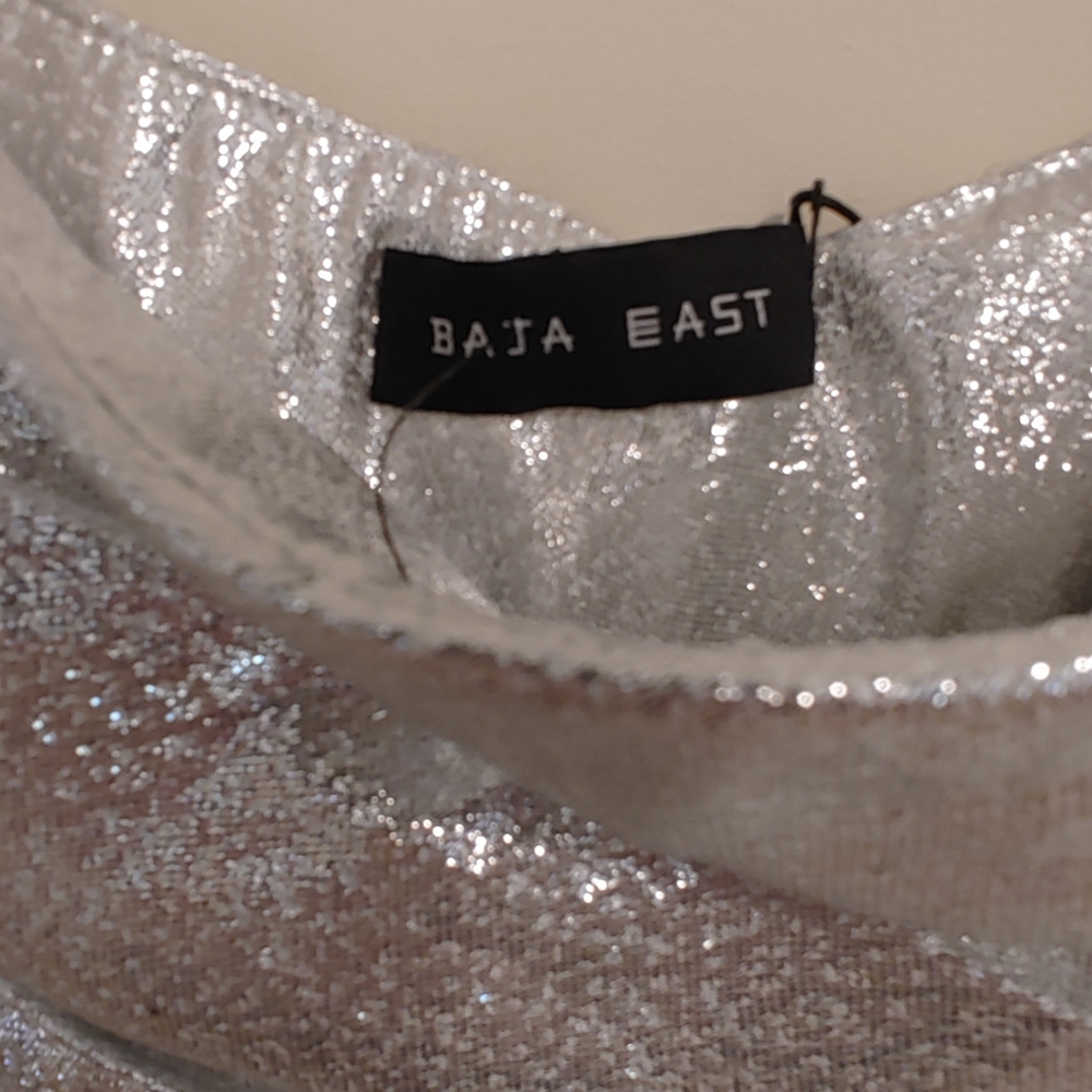 BAJA EAST Y2K METALLIC ASYMMETRICAL DRESS 0 - Picture 8 of 8